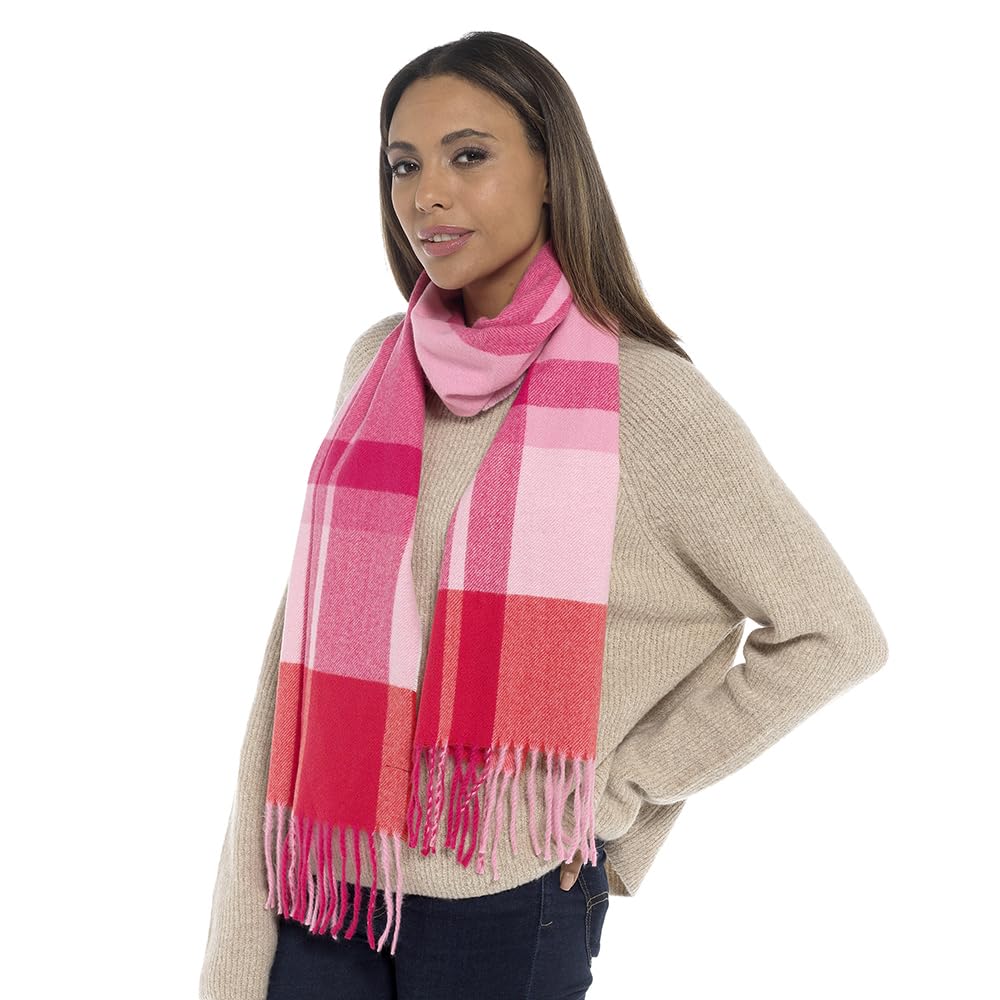 Undercover Ladies Check Scarf GL1013 Pink