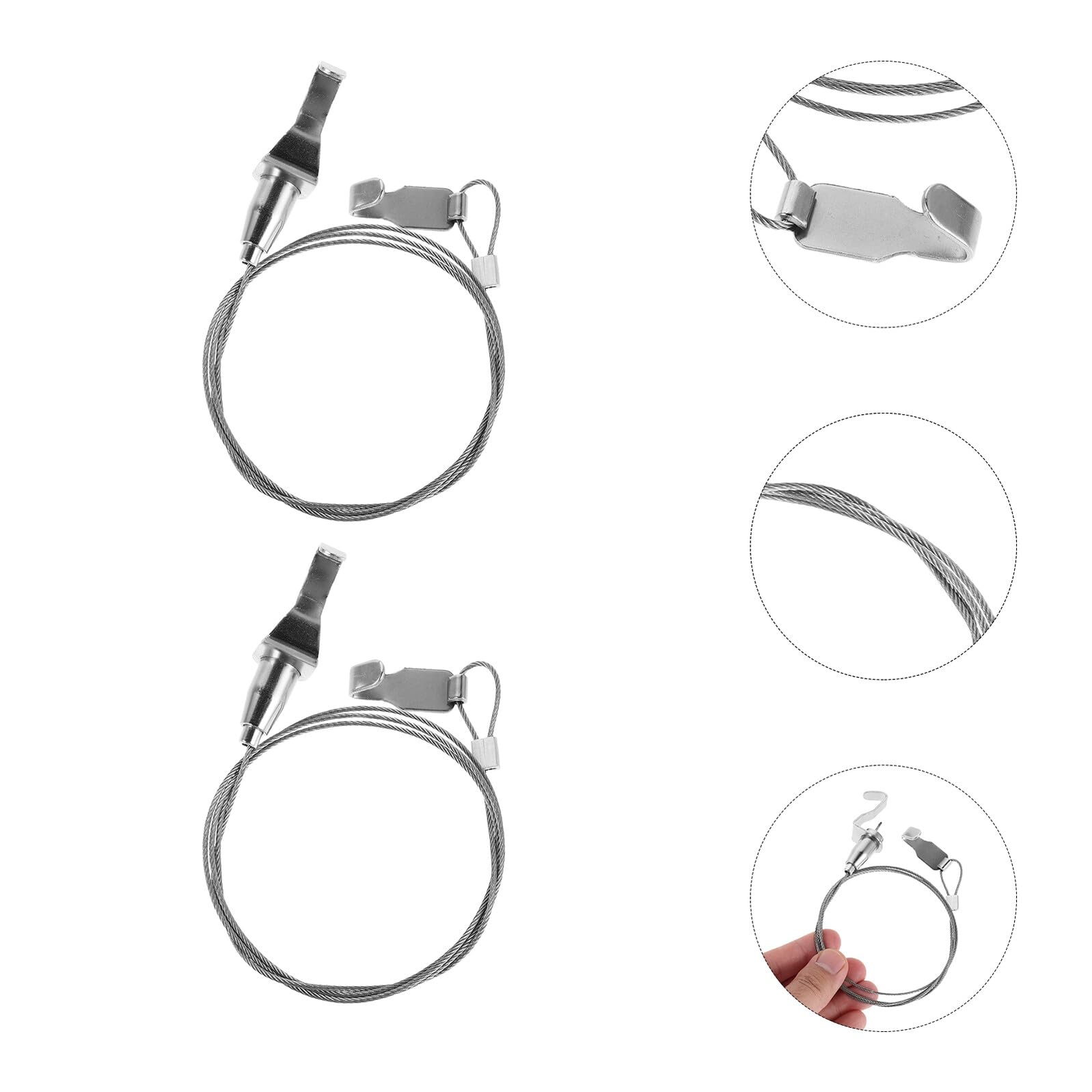 8juegos Ganchos para Marcos de Fotos Kit Cordón Ajustable Alambre para Colgar Cuadros de Pared Sistema para Exhibir Arte el Hogar