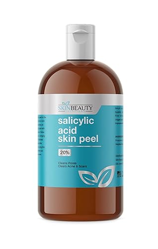 Exfoliante químico al 20% de ácido salicílico con beta hidroxi BHA para rosácea, piel grasa, puntos negros, puntos blancos, poros obstruidos y más