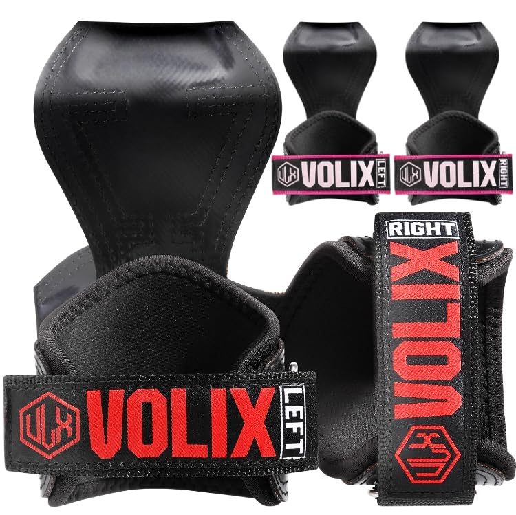 VOLIX Power Grip Pro [Wrist Painless] Tensile Strength 762kg Muscle Training Pull Up (Black (One Size)