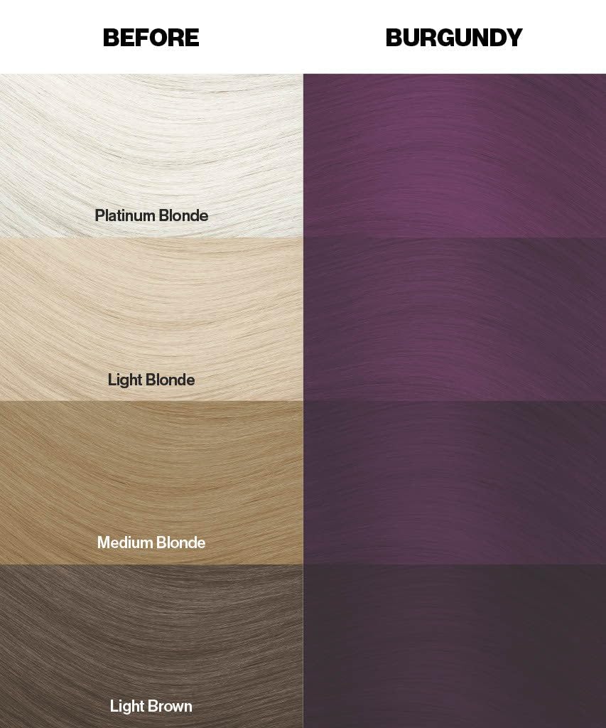 Crazy Color Semi Permanent Hair Colour, Burgundy 61, 100 ml 4