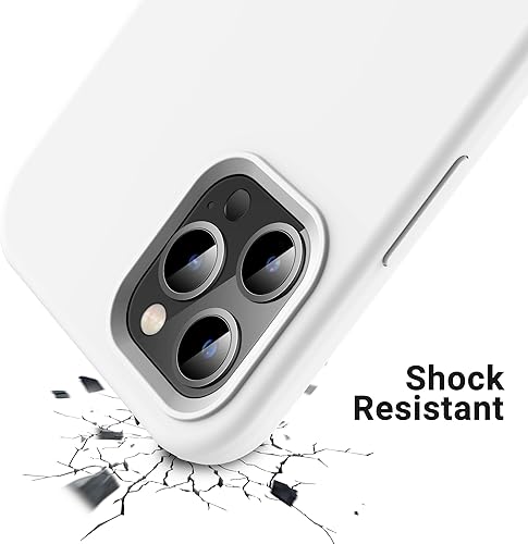 Miniatura 8 de OTOFLY - Funda protectora compatible con iPhone 12 Pro Max de 6.7" (2020), serie sedosa y suave al tacto, goma de silicona líquida suave prémium,