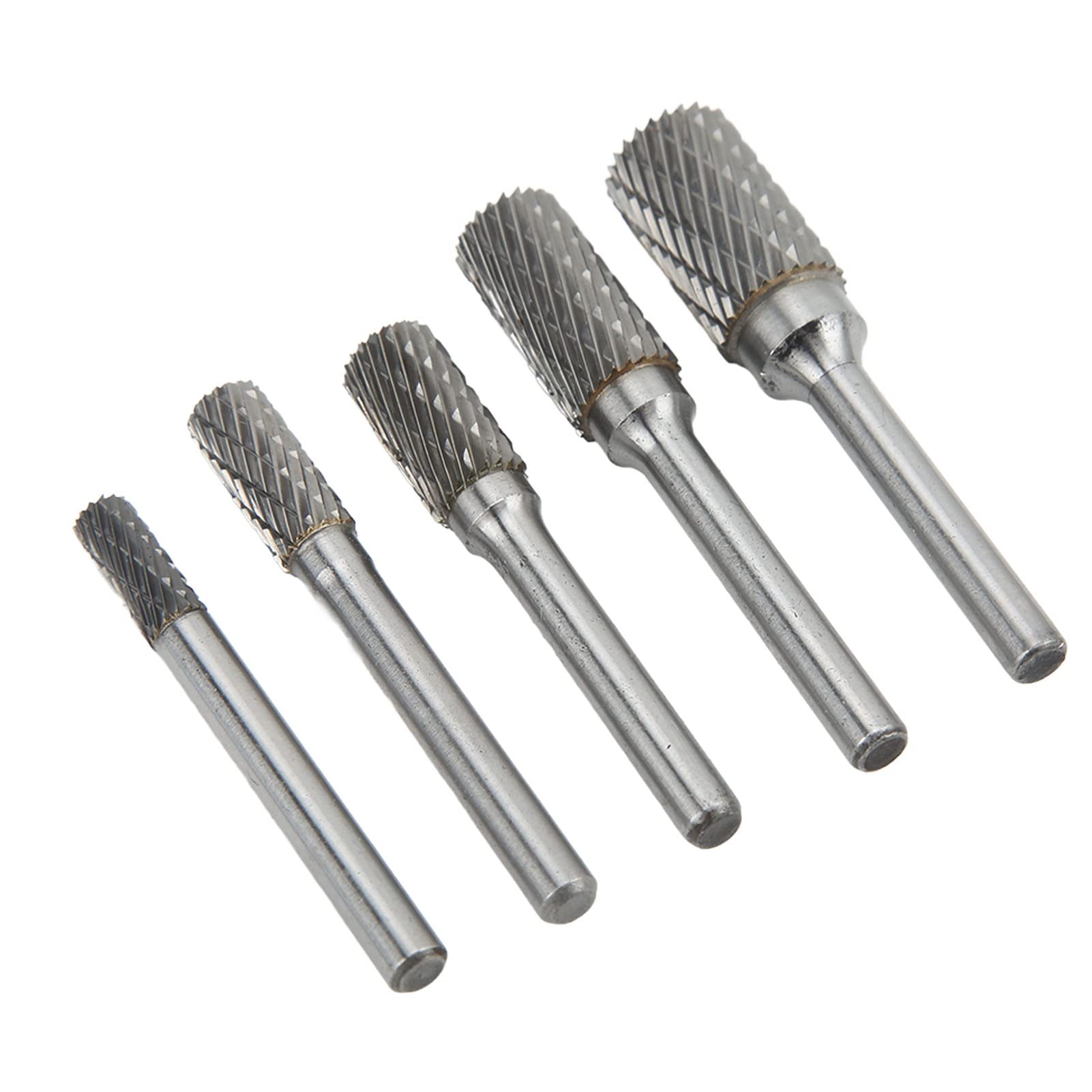 Generic Jeu de Fraises en Carbure, Embouts de Meuleuse à Double Matrice pour le Métal, le Bois et les Bijoux, Limes à Tige de 6mm pour le Meulage, l'ébavurage et le Façonnage