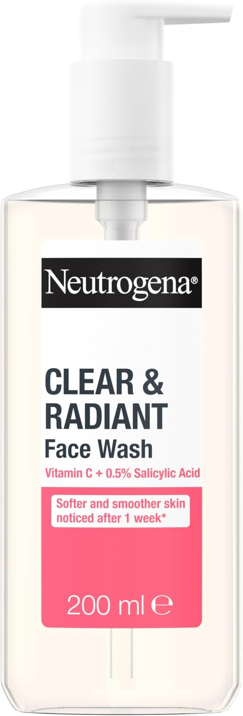 Refreshingly Clear Facial Wash with Pink Grapefruit and Vitamin C, 200ml White