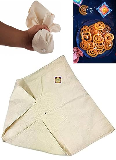 Chef Choice Cotton Double Layered Washable/Jalebi Cloth Cotton Double Heavy Layered, Reusable and Hand Imarti Jalebi Used by Halwai and Caterers, Restaurant and Make jalebi 16 - 16 (Pack of 1 pc)