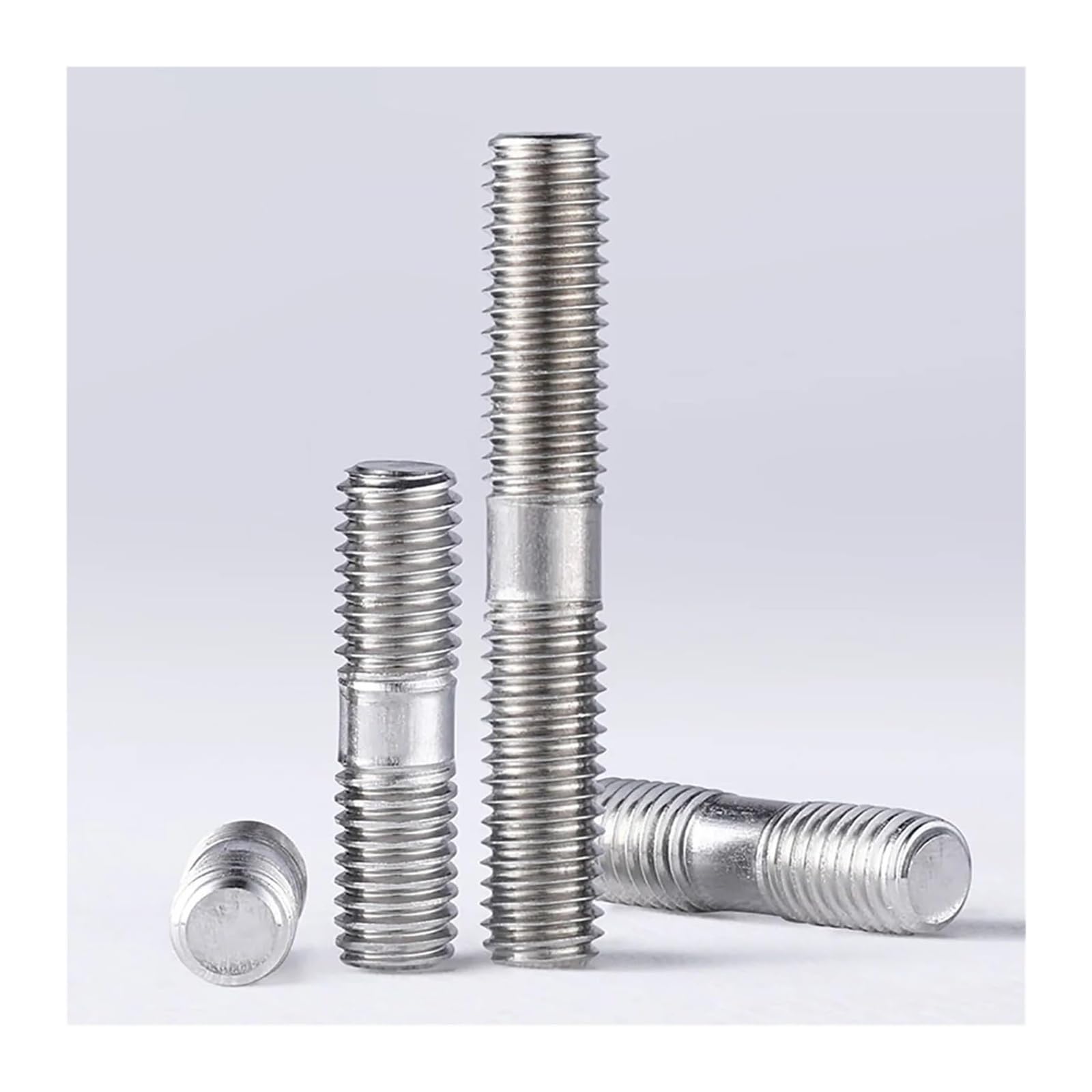 Tige filetée double en acier inoxydable, Goujons à double extrémité M3 M4 A2-70 304 en acier inoxydable argenté, plusieurs tailles(M4 x 250mm 10 Pcs)