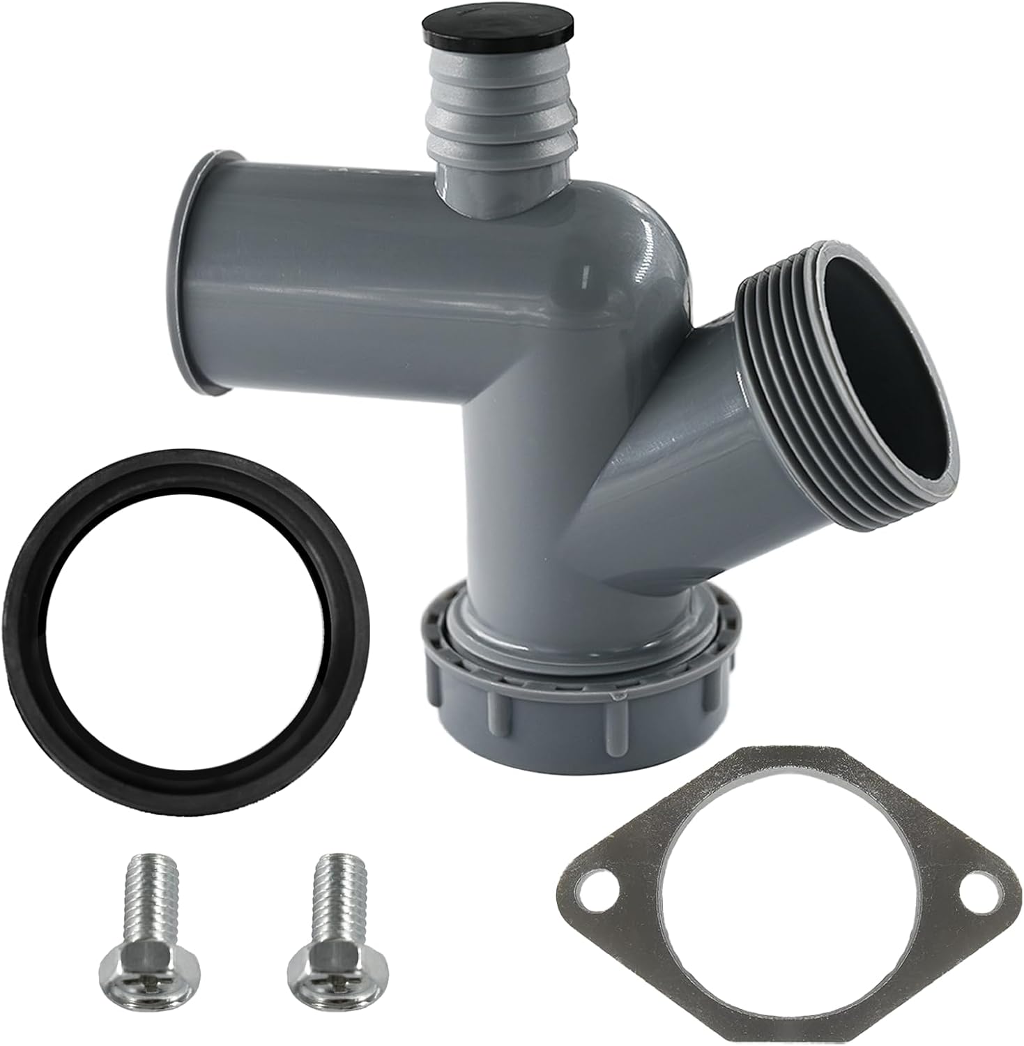 Garbage Disposal Drain Elbow Replacement Kit Compatibe with Moen Garbage Disposal 1-1/2",with Elbow, Flange, Gasket, and Two Screws