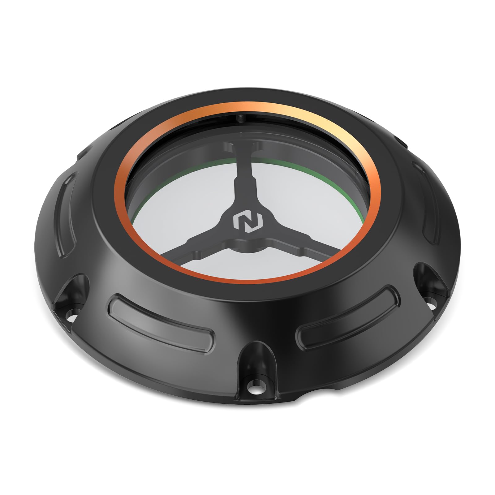 NICECNC Couvercle d'embrayage Transparent Derby Compatible avec Harley Sportster 883 Custom XL883C 2004-2009, Iron 883 XL883N 2009-2022. Remplacement de 34992-04 Voir compatibilité, Orange
