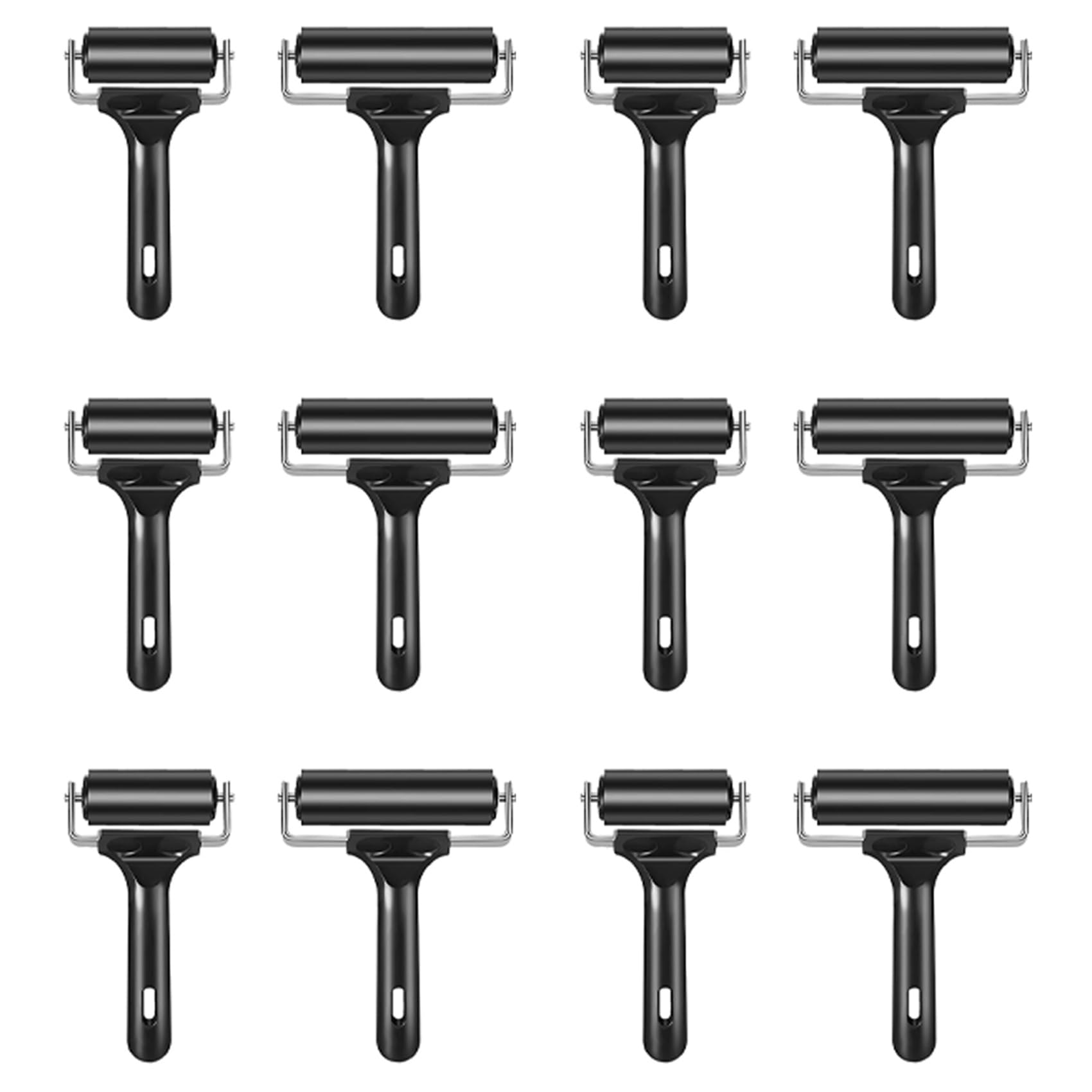 12 rodillos de vinilo de 5,6 cm y 10,2 cm para impresión de impresión, manualidades, entintado, bloques de tinta, estampación