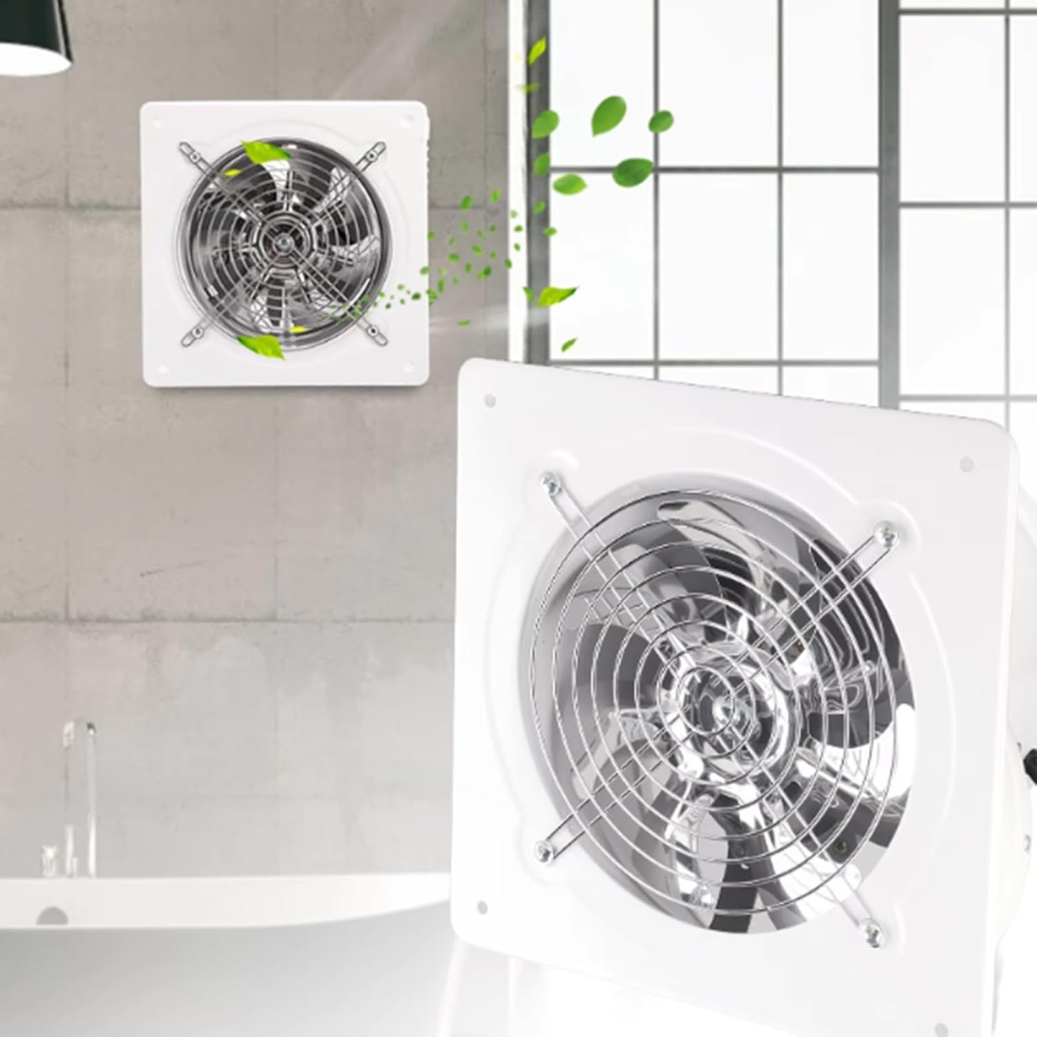 4-Inch Window Ventilation Fan Exhaust Fan, 20W/220V Metal Living Room Ventilation Exhaust Fan, Suitable for Living Rooms, Kitchens, And Bathrooms