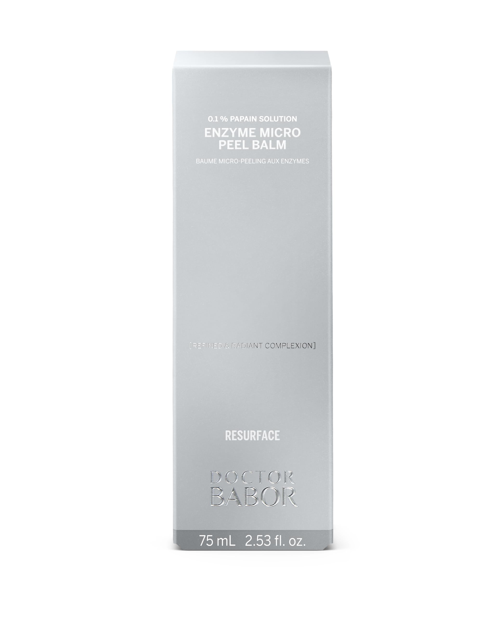 DOCTOR BABOR Enzyme Micro Peel Balm | Delikatny balsam peelingujący dla promiennej skóry | Skuteczne złuszczanie z enzymem papainowym i ciałami peelingu cukrowego | wegański | 75 ml