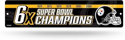 Miniatura 9 de Señal de calle de plástico NFL Rico Industries 4" x 16" Alternativo