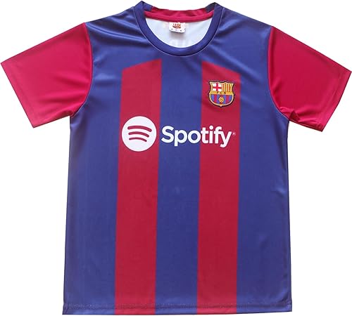 Miniatura 4 de CEKFAX 20222023 Barca Home #9 Robert Lewandowski Football Soccer Kids Jersey Shorts Socks Set Juvenil Tallas