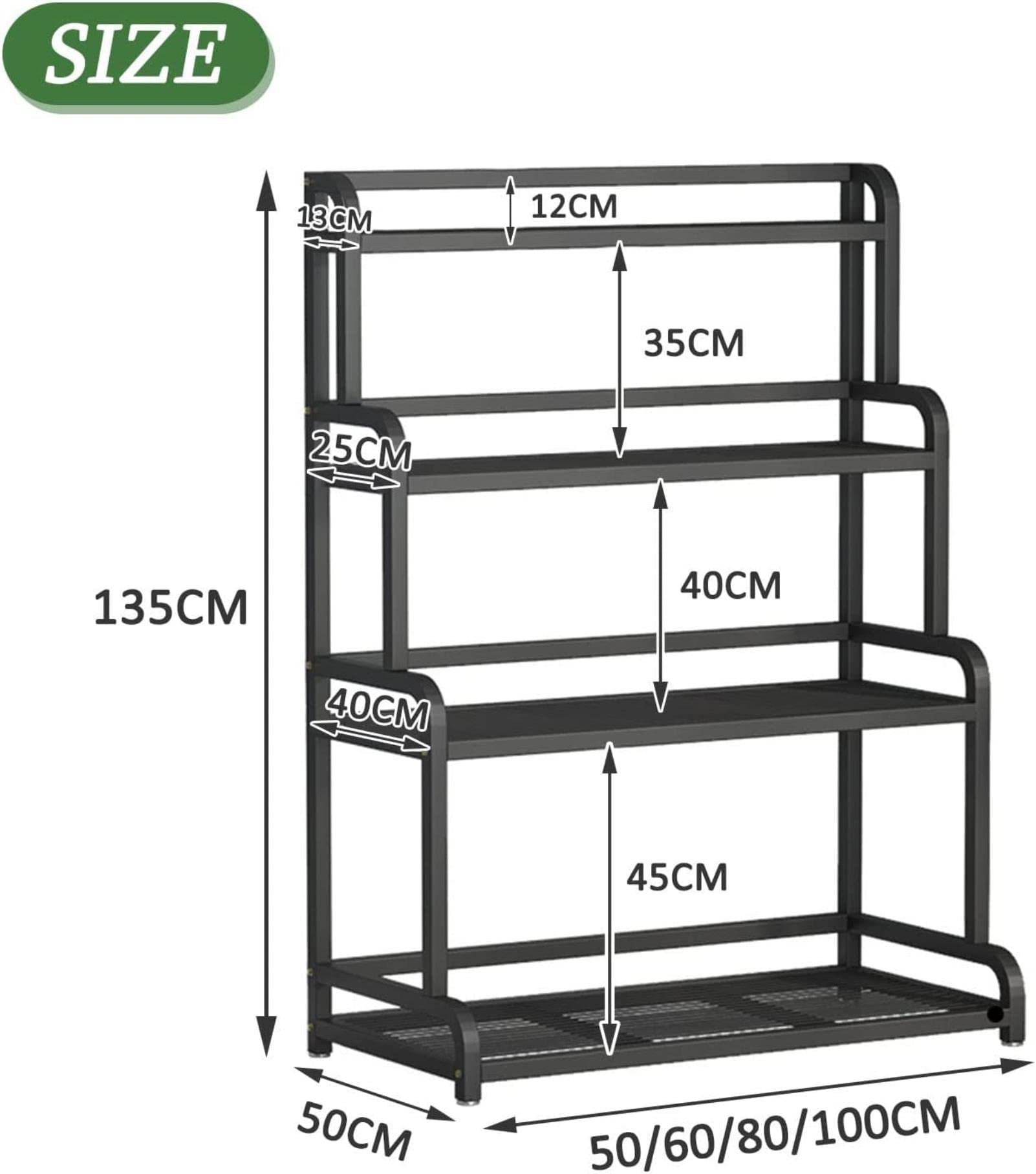 Étagère Échelle Pour Pots de Fleurs, Supports Pour Plantes, Support de Fleurs D'Intérieur À 4Ux, Étagère de Jardinière D'Extérieur Pour Balcon, Étagère de Rangement - Noir/50 * 40 * 102Cm