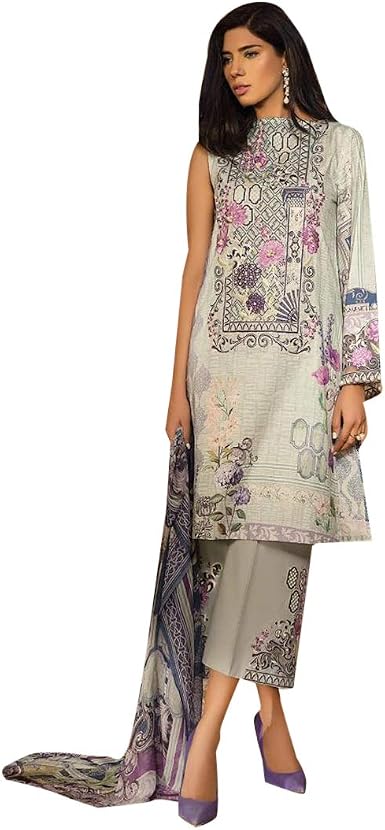 Grey Womens Pakistani Pants Suit 