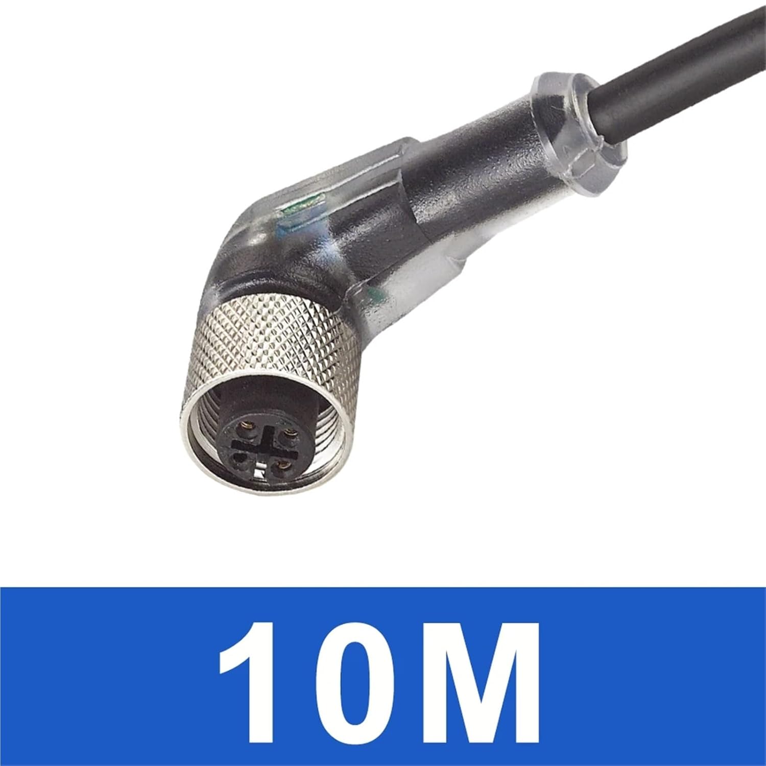 1PCS 10M Straight Type and Bend Type air Plug Wire 4-pin for LJ12 LJ18 LJ30 Plug in inductive Proximity Sensor Metal Switch(Straight 10M)