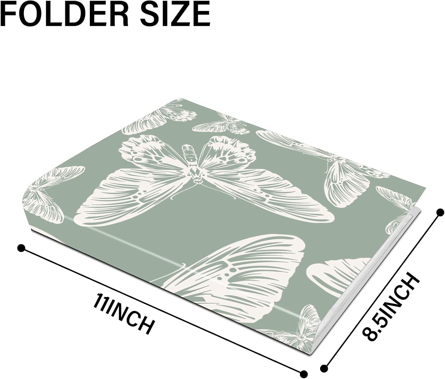 Binder with Plastic Sleeves Folder 60- Pocket Presentation Books 8.5x11 Display 120 Pages, Portfolio Sheet Protectors for Documents, Music White-d24 image 2