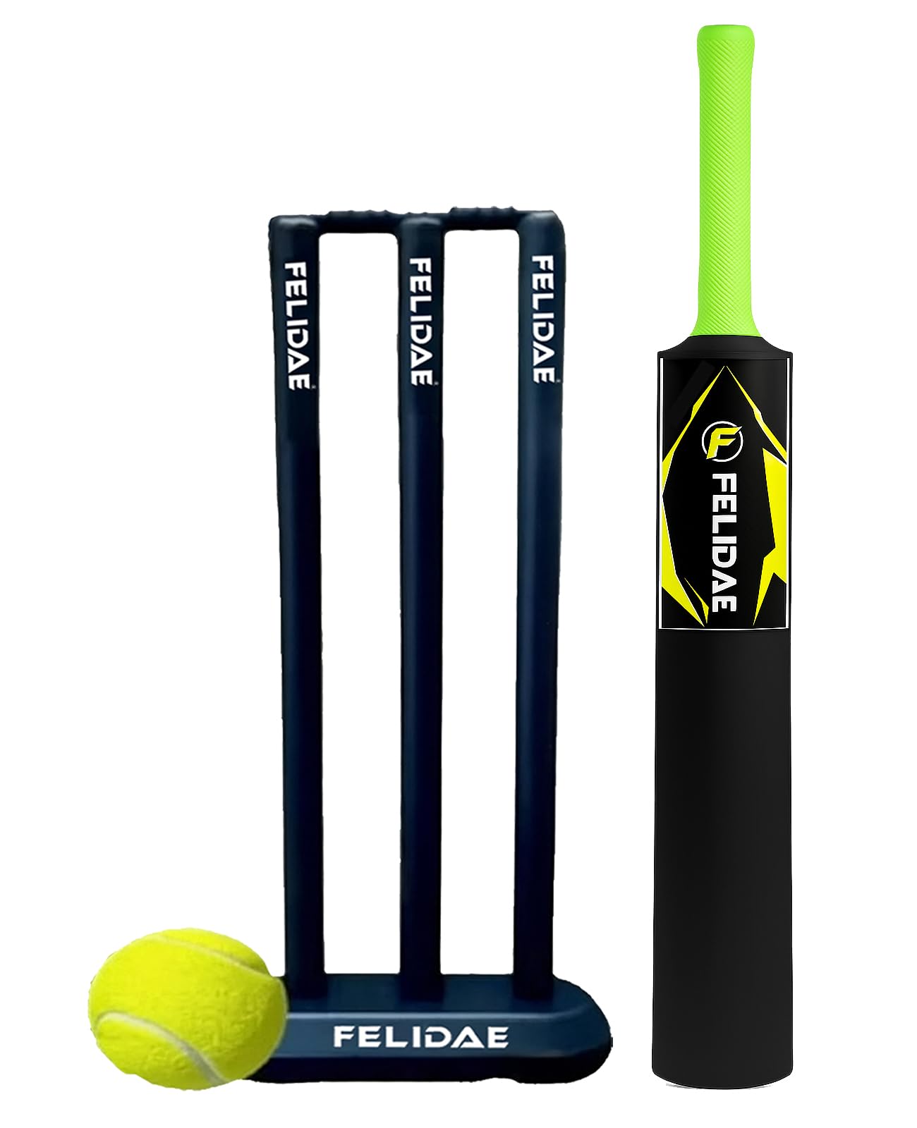 FELIDAE (Size – 3) Heavy Grade Strong Plastic Cricket Bat with Wicket Set & 1 Tennis Ball for Kids (Size 3, Age 6-10 Year Old Kids), Strong Plastic-image-43