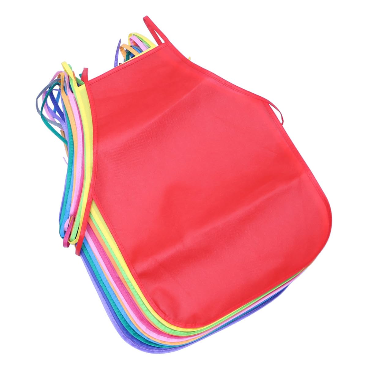 KOMBIUDA Grembiuli Non Tessuto per Pittura e Cucina Bambini Reutilizzabili Facili da Pulire 24pezzi Colore Casuale