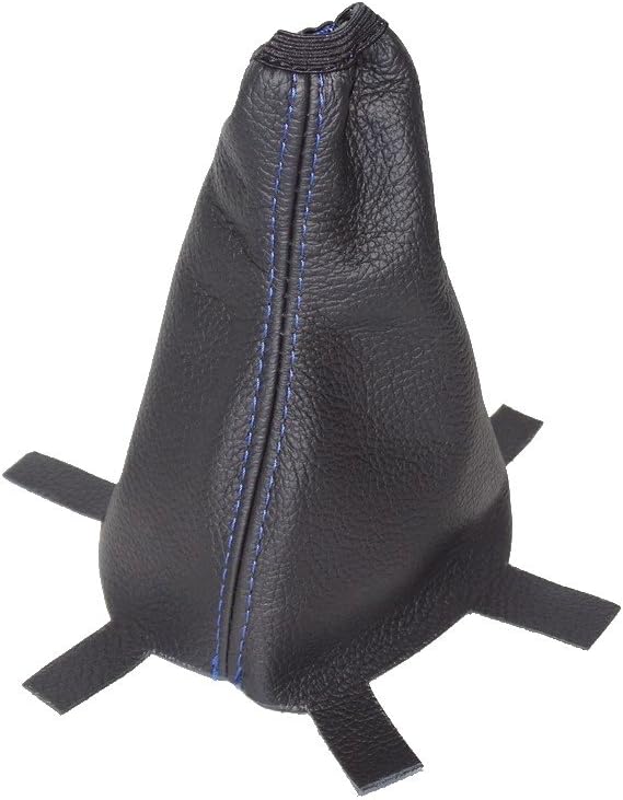 Ltd Compatible with Shift Boot for Honda Fit GD 2007-2008 Leather Blue Stitching
