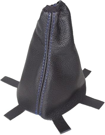 Ltd Compatible with Shift Boot for Honda Fit GD 2007-2008 Leather Blue Stitching