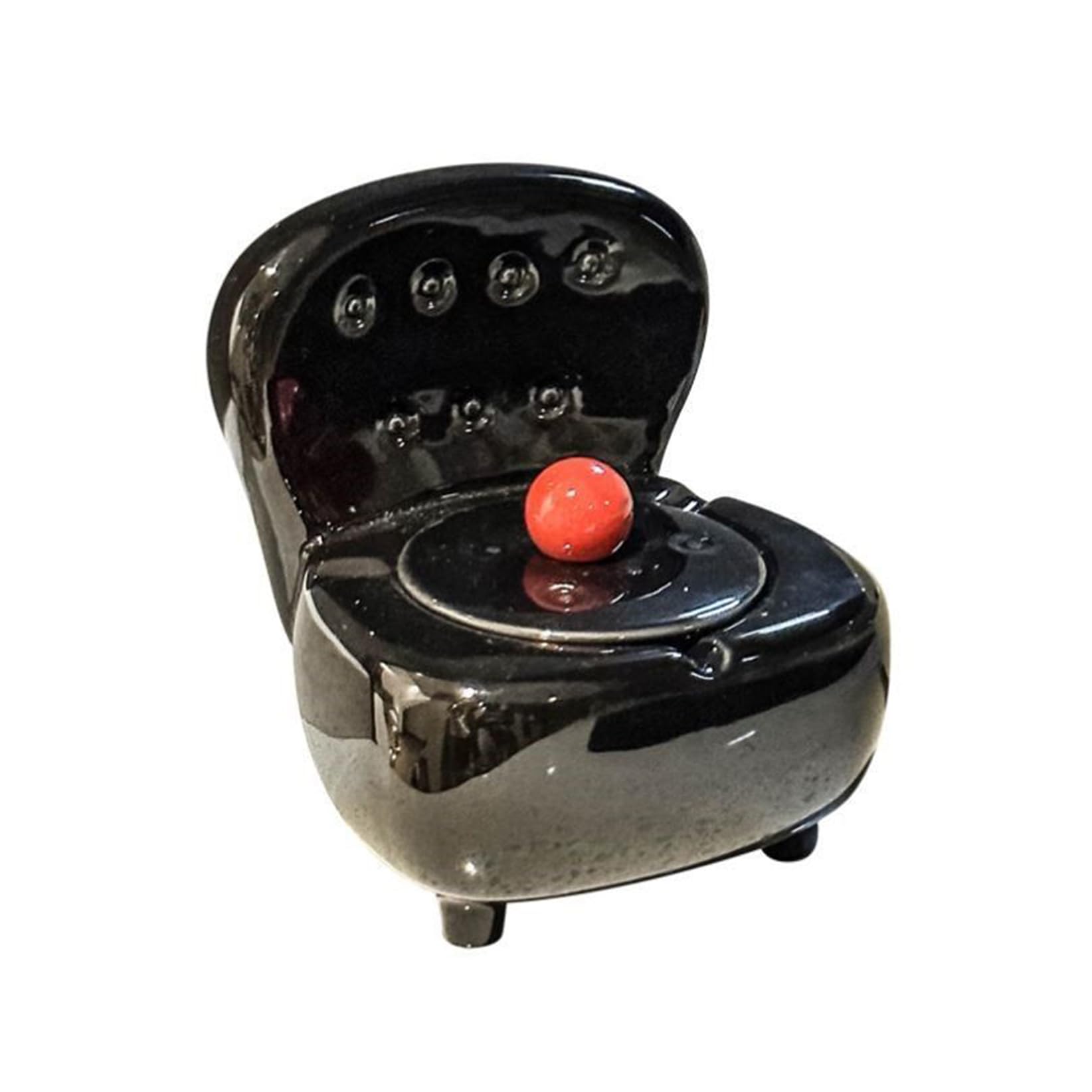 Ashtray Ceramic Creative Personality Chair Shape Cigarette With Lids Mouth Smokless Holder Home