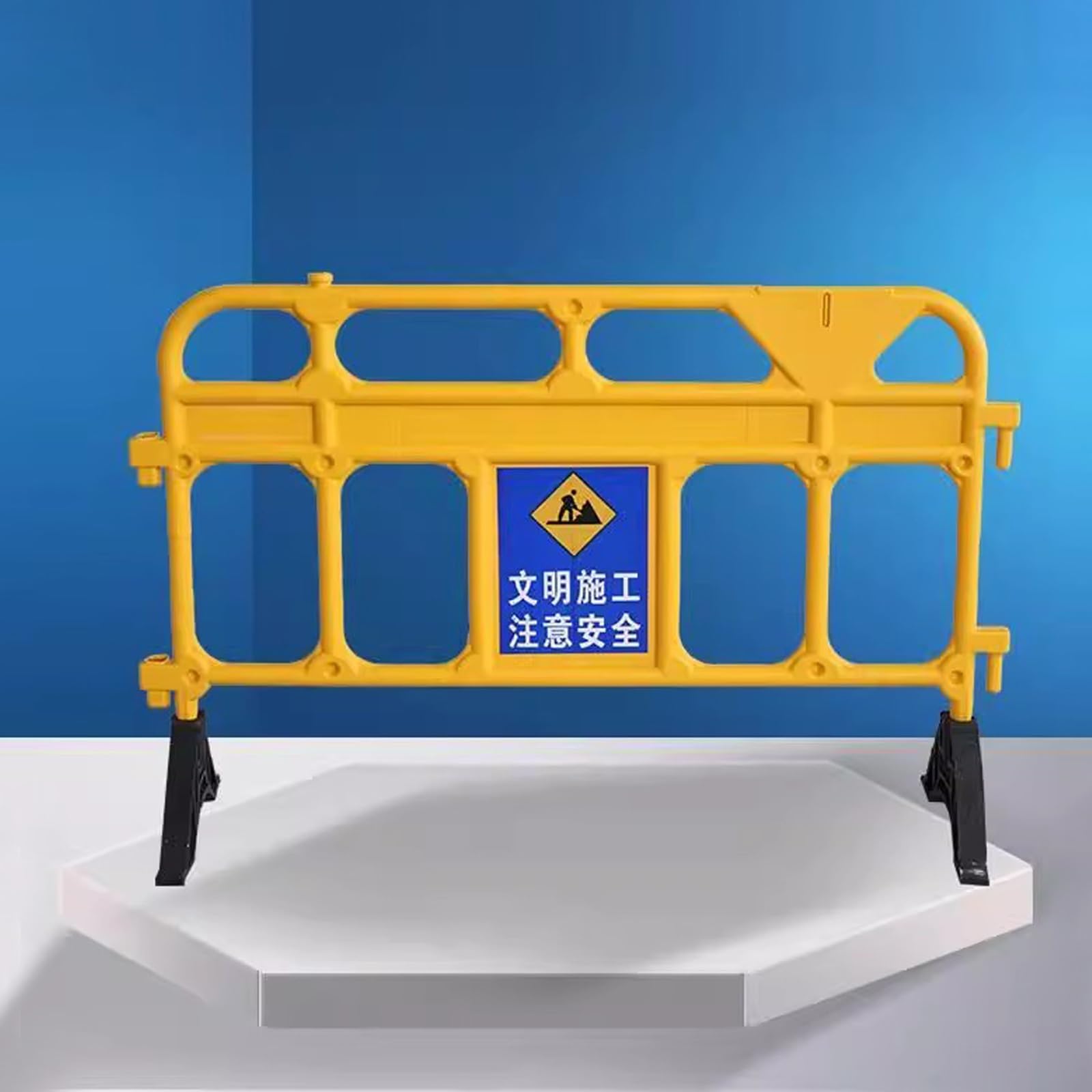 Pali Delimitatori di Traffico Flessibili Paletti Delimitazione Espandibili Barriere Sicurezza Plastica Nastro Riflettente per Vialetti Scale Parcheggi Cantieri Edili(Yellow)
