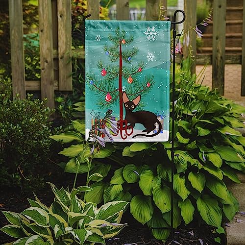 Drapeau chat Peterbald Noël décoration jardin extérieur petit format multicolore - 3