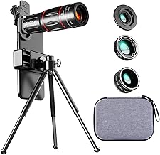 Phone Camera Lens Kit, 4 in 1 Cell Phone Camera Lens, 28X Wi