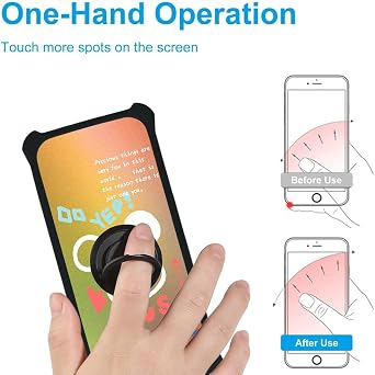 Sky Device Elite B65 Case Compatible with Sky Device Elite B65 Phone Case Cover [with Tempered Glass Screen Protector][Hard PC + Soft Silicone][Ring Support] [Golden Reflect Light] DJH-