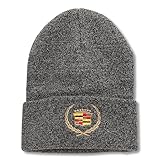 AMERICAN NEEDLE General Motors Cadillac Unisex Cuffed Beanie Warm Headwear, Terrain Knit Collection, Black Gold