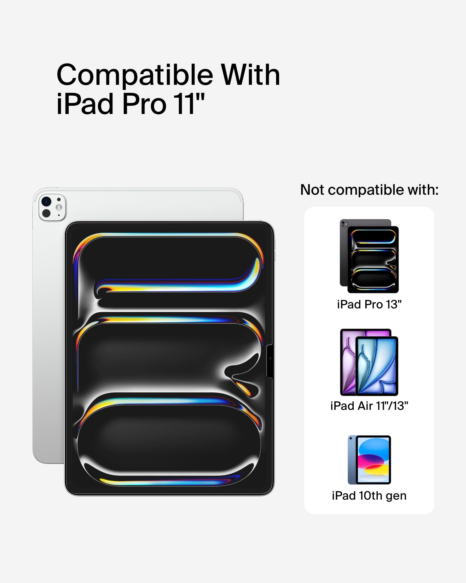 Belkin ScreenForce - Pellicola proteggi schermo in vetro temperato per Apple iPad Pro 11" di settima generazione, sottile, extra resistente, antigraffio, facile installazione, compatibile con custodia