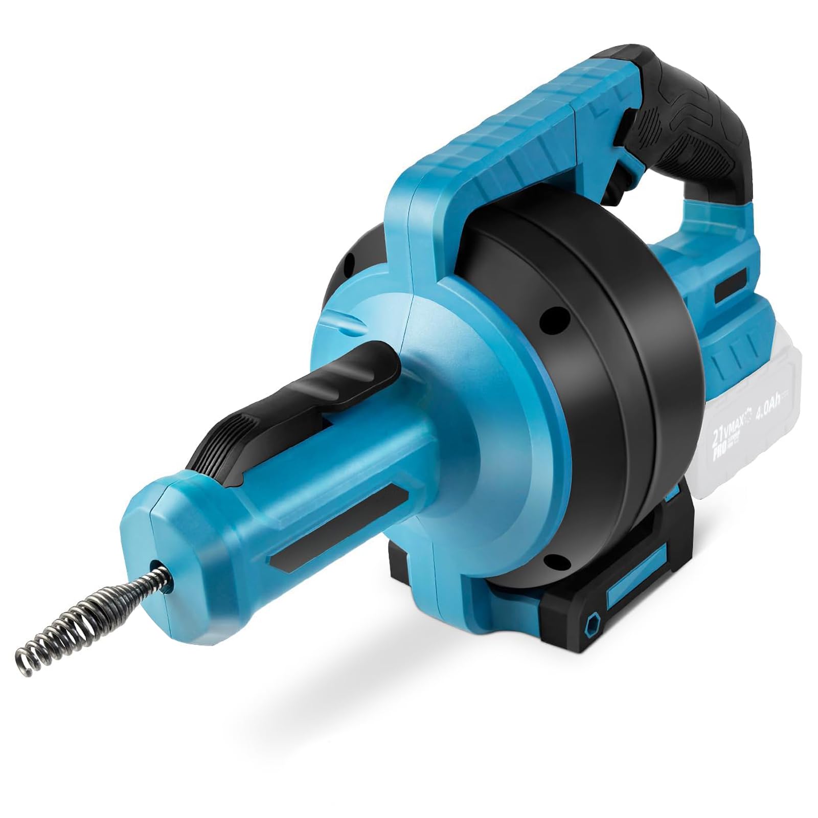 XIIW 21V Accu Buiskorrelreinigingsmachine 610 U/min | met 2x 4.0Ah Accu | 9mm 7.6M Buiskorrelreinigingsspiraal voor 16-85 mm Buizen, Elektrische Afvoerreiniger Buisreiniger Drain Clean