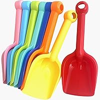 SELTERMTOYS Beach Shovels for Kids 8 Pack - Heavy Duty Plastic Sand Shovels for Toddlers, Beach, Garden, Snow Toys