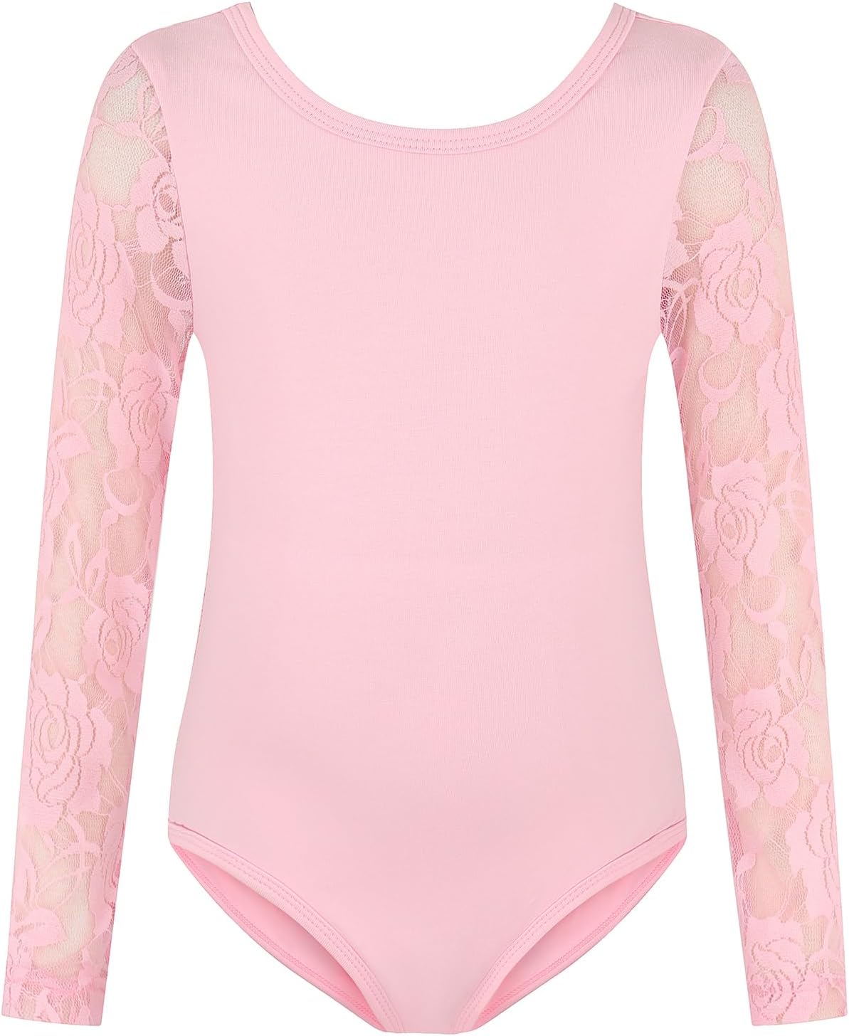 Noomelfish Girls Lace Long Sleeve Dance Leotard Toddler Mesh Ballet Bodysuit Gymnastics Outfits (4-12 Years)