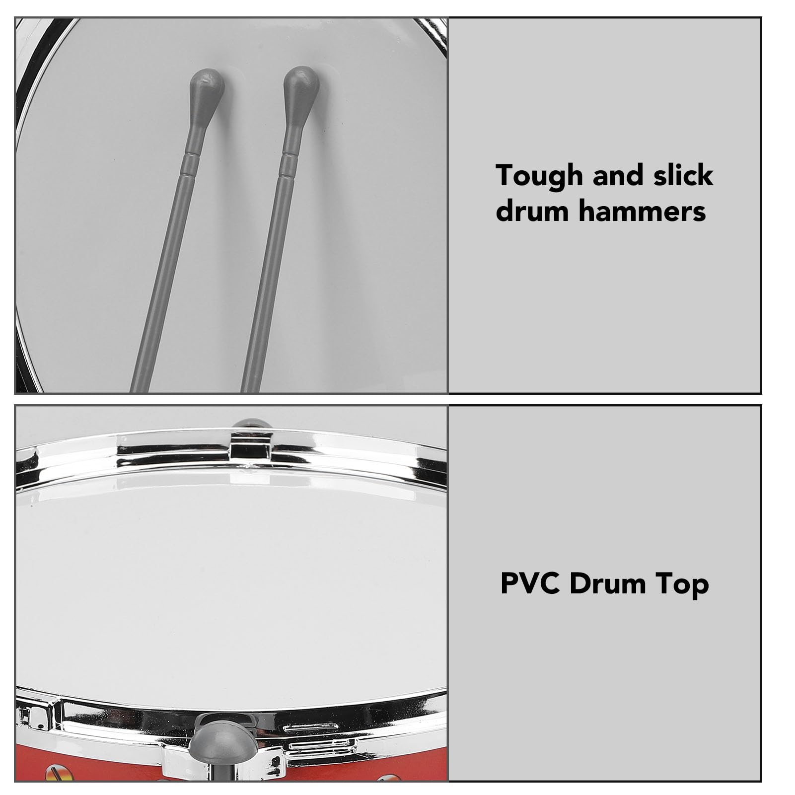 Jazz-Trommel-Percussion-Musikinstrument, Pädagogische Musikspielzeugtrommel mit Trommelstöcken, Ideal für das Musiklernen von und Mädchen