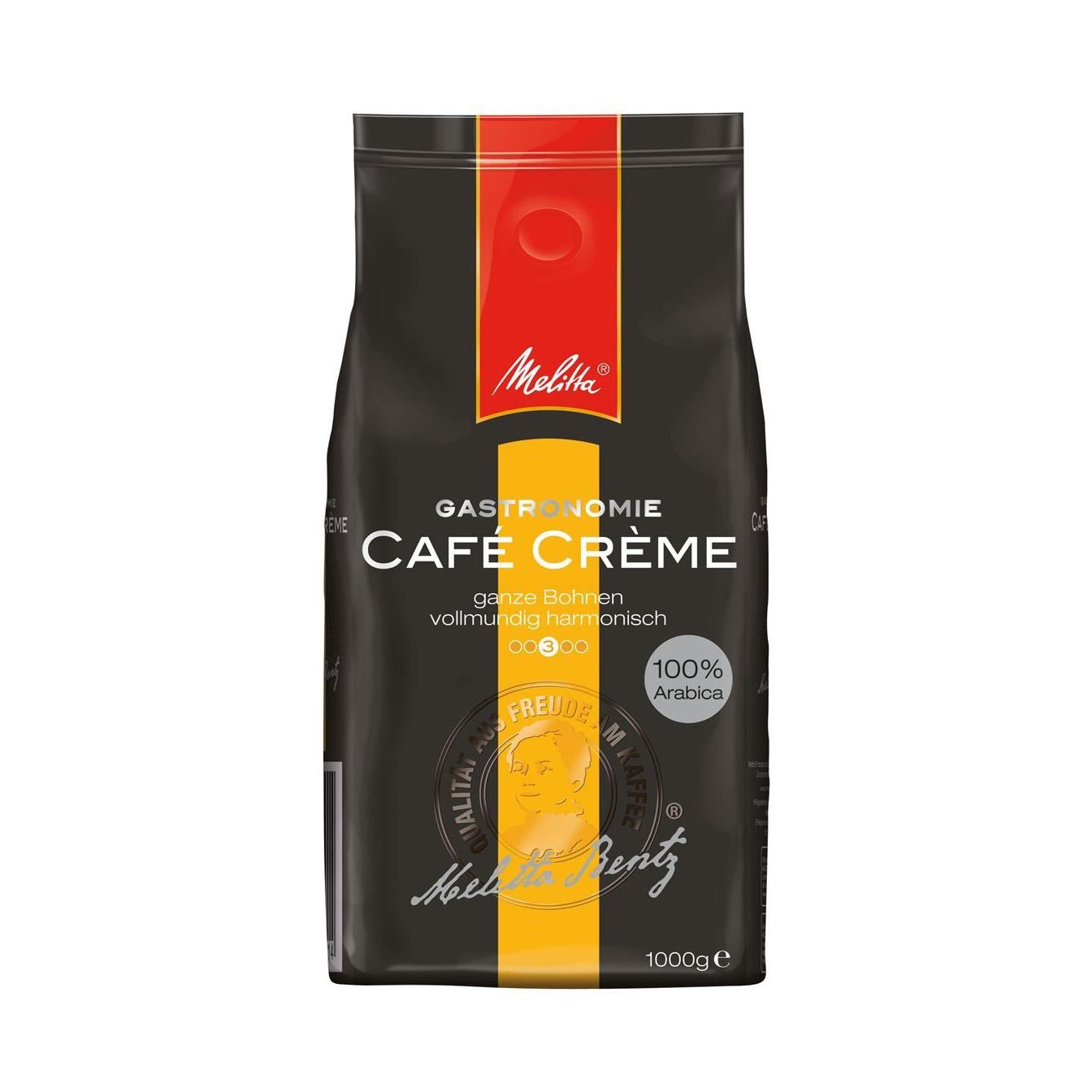 Melitta Krem Café, całe ziarna kawy, 100% Arabica, pełny i harmonijny, średni stopień prażenia, 1 kg
