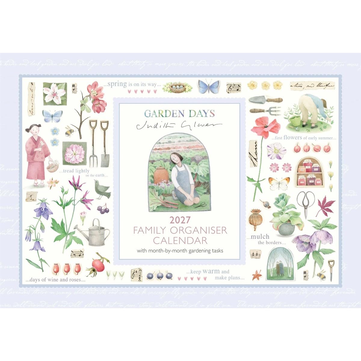 Carousel Worldwide 2027 Garden Days A4 Wall Planner, Week to View