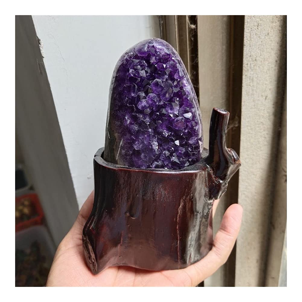 Natürliche Kristall-Amethyst-Cluster, Amethyst-Lochverzierungen, Füllhorn, Amethyst-Stein, Natursteine ERTEYIN