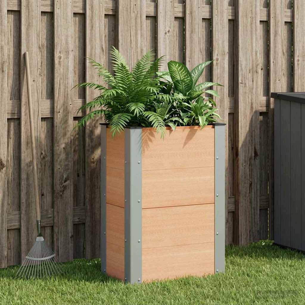 Jardinera de WPC y aluminio Braun de alta resistencia exterior