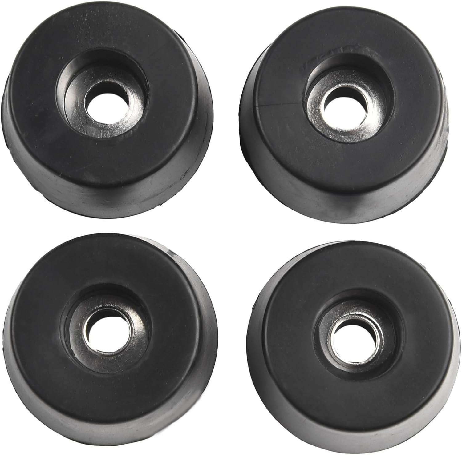 Black Rubber Equipment Feet, 19mm Tall Conical Isolation Pads with 33mm Diameter, Skid-Resistant Non-Slip Foot Pads for Speaker Cabinets, Flight Cases, and