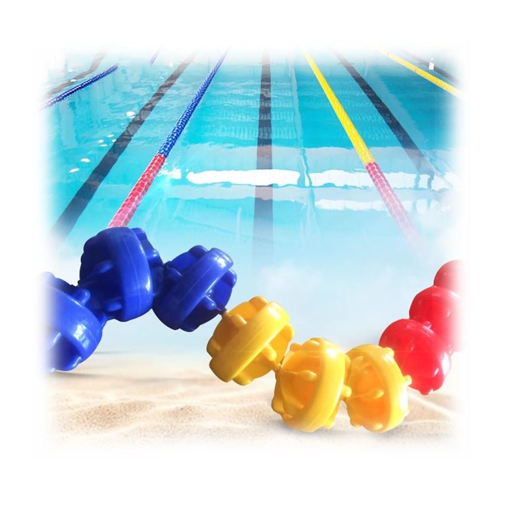 GRRICEPL Swimming Pool Lane Lines, Commercial Swimming Safety Marker Line, Buoy Spiral Lane Marker Lines, Safety Float Lines (Color : 15/Multi-Colored, Size : 25m)