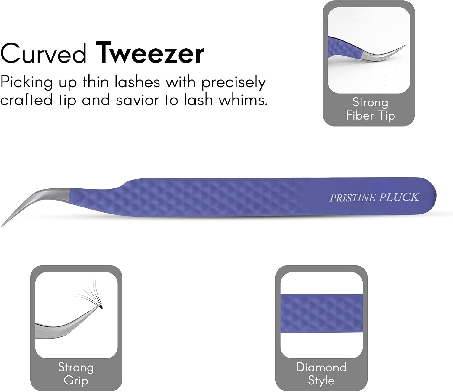 Lash Tweezers Set – Professional Eyelash Extension Tweezers Kit with Case & Brush – 3 Precision Lash Tweezers for Volume, Isolation & Classic Lashes – Anti-Static, Non-Slip Grip image 2