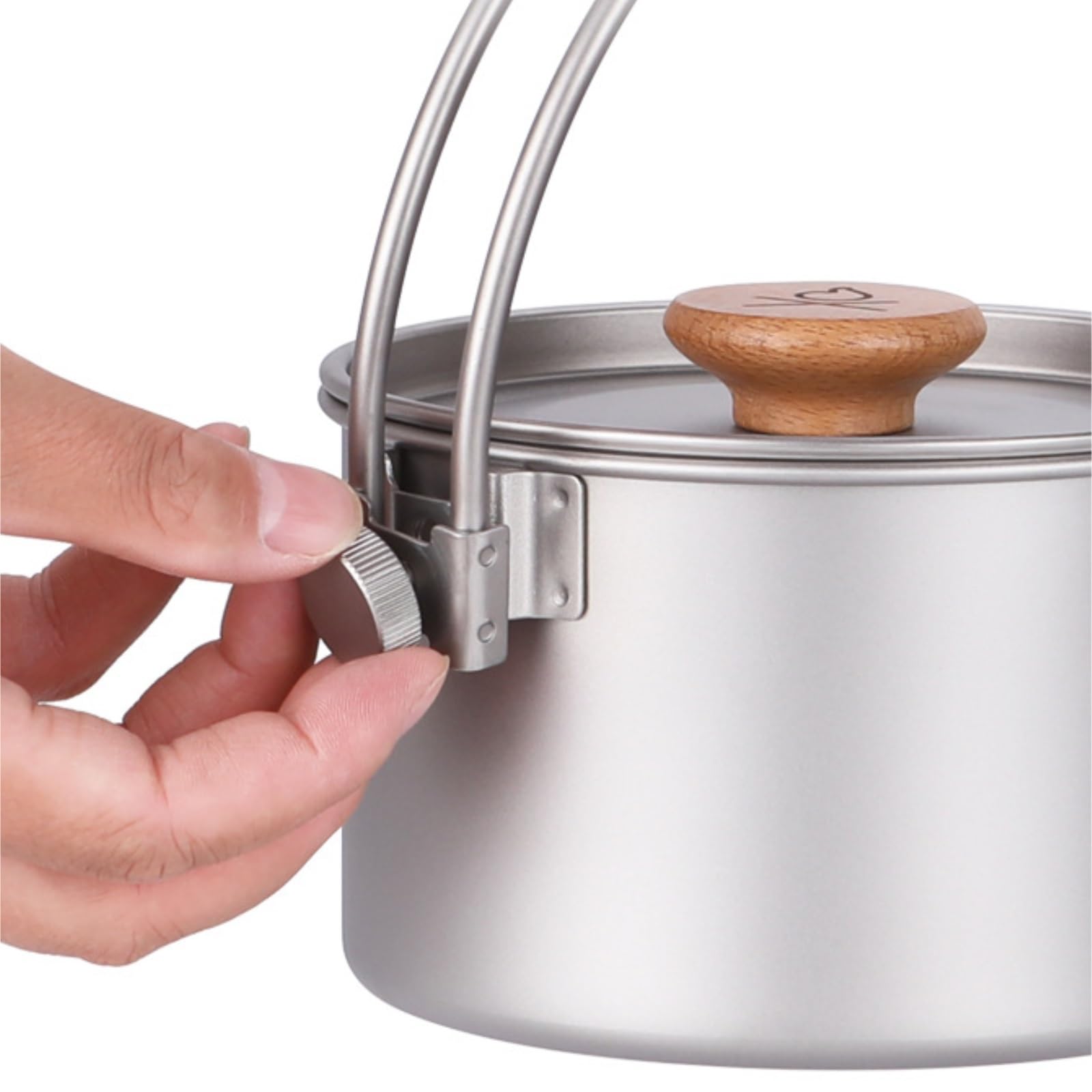 Popote Bivouac Cuisinière De Camping Portable en Plein Air avec Poignée Amovible, Bouilloire De Camping Multifonctionnelle Cuisine de Camping