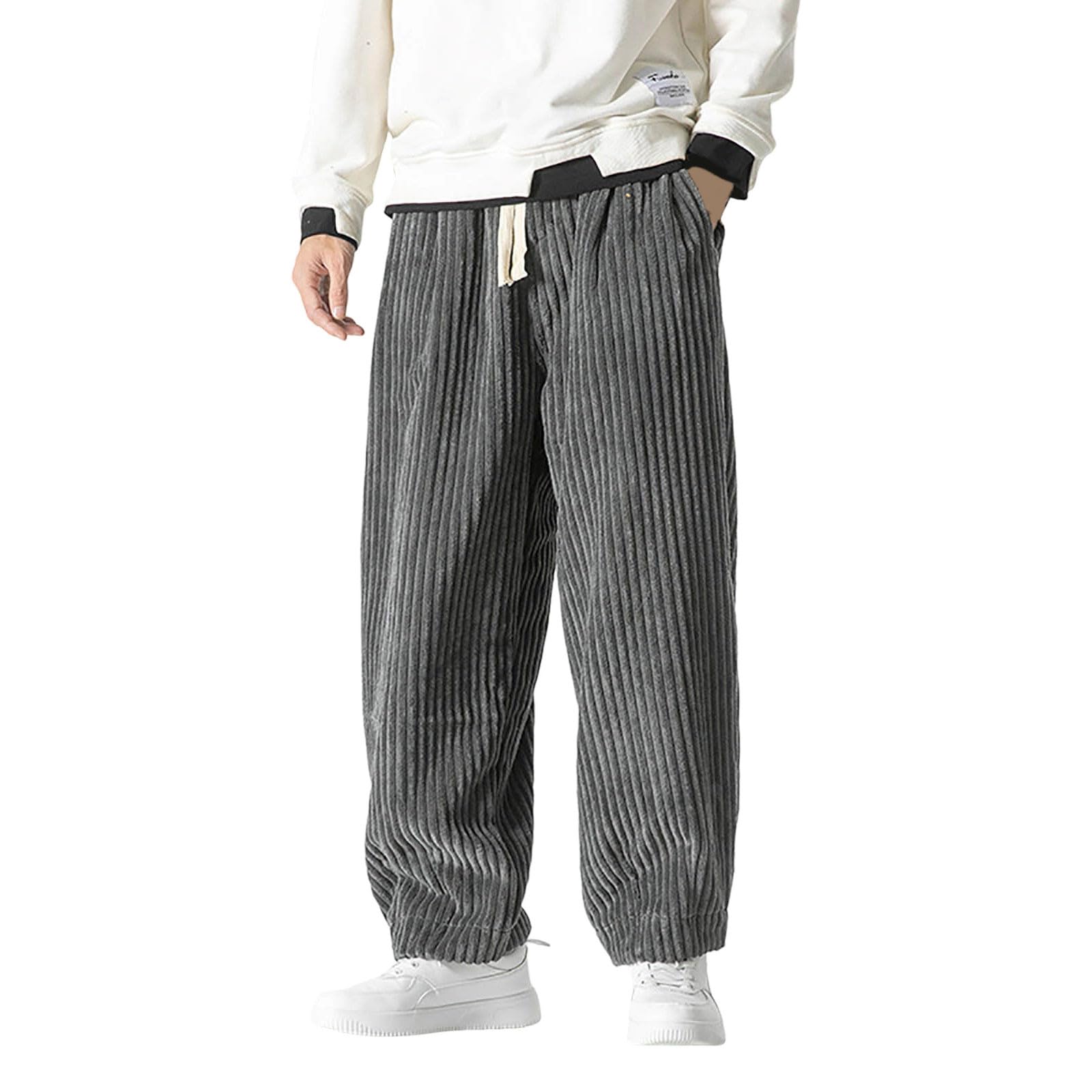 Pantalón de algodón de lino para hombre Chino Jogging Cargo Deporte Fitness Entretenimiento Todas las Temporadas Vacaciones Trabajo Tendencia Playa A63