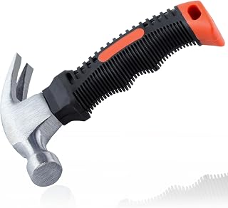 Small Claw Hammer 8 oz Claw Hammer Camping, Stubby Tack Mini, Nail with Shock Reduction Grip, Small for Women, Teal for Home DIY Tent Stakes
