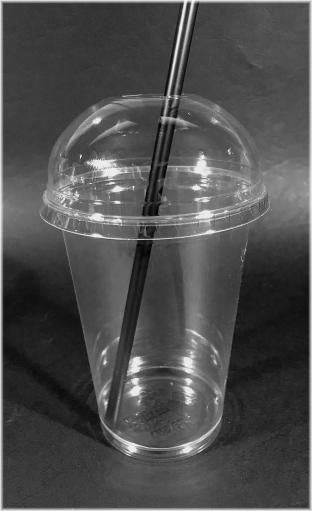 EVENTpac 50 x 400ml – Smoothie Cups Dessert Cups and Dome Lids with Smoothie Cup, Smoothie Cup Opening