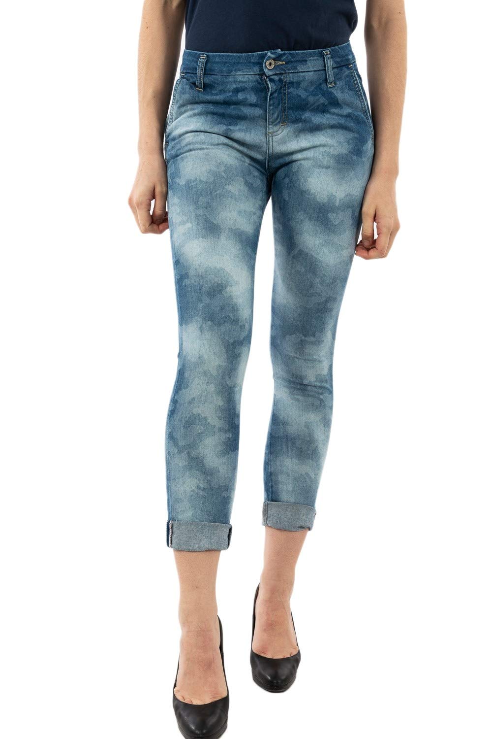 Please Pantaloni p57e 1670 blu denim