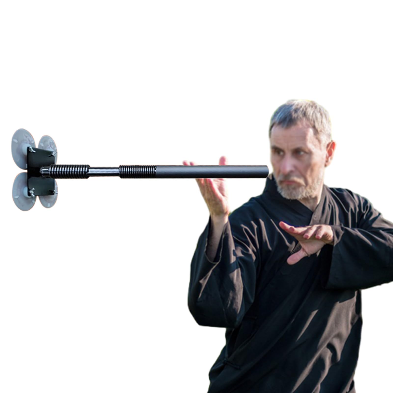 Blazea Wing Chun Dummy Wall Mounted Spring Pile Hand, Home Wing Chun Dummies Easy to Install, Kung Fu Martial Arts Training Target, Portable Tai Chi Exercise Tools