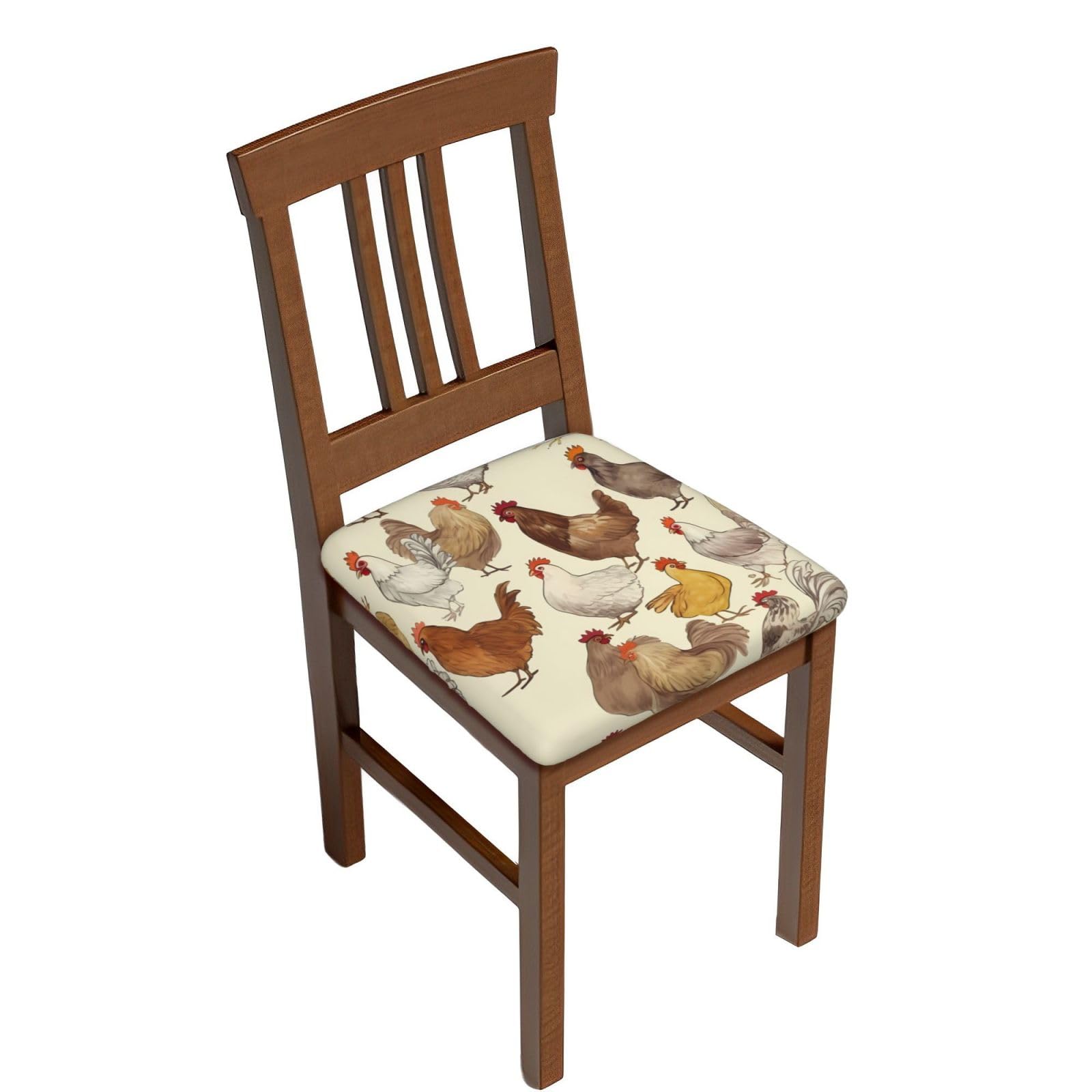 Lot de 6 housses de tabouret carrées en velours lavables pour chaises de bar